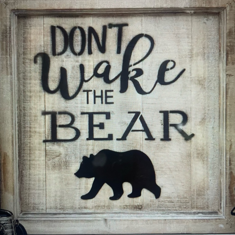 Rustic Black Bear Wall Art